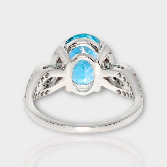 Blue Aquamarine Ring - Picture 5 of 8